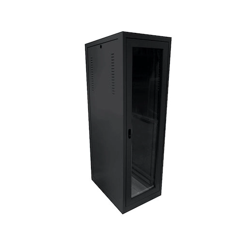 RACK FECHADO 19 16U X 87 CM PARA PISO PRETO