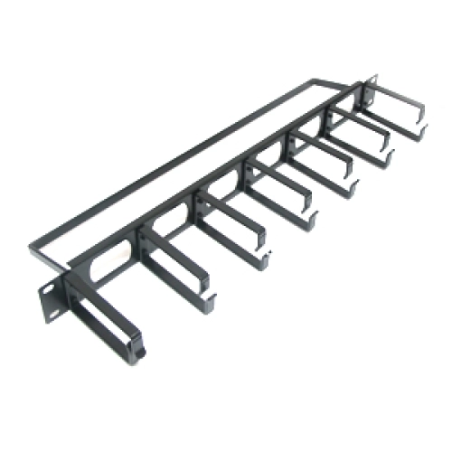 GUIA ORGANIZADOR DE CABOS 19" 1U HORIZONTAL ABERTO PRETO