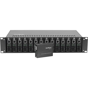 CHASSI INTELBRAS KX 1400 R P/ RACK 19" C/ 14 SLOTS P/ CONVERSOR DE MÍDIA