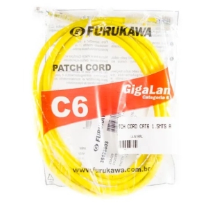 PATCH CORD U/UTP FURUKAWA CAT6 GIGALAN T568A/B LSZH 2,5M  AMARELO