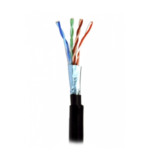 CABO F/UTP WEC 4 PARES CAT5E BLINDADO DUPLA CAPA INT/EXT PRETO