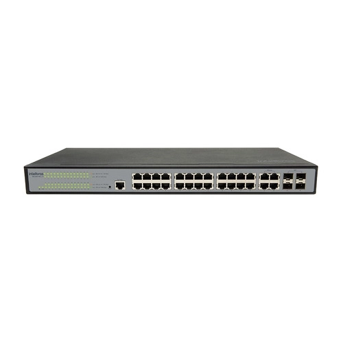 SWITCH INTELBRAS SG 2404 MR L2+ 24 PORTAS GIGABIT 4 PORTAS MINI GBIC