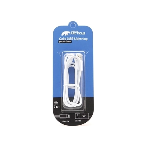 CABO USB PARA IPHONE 1MT BRANCO ARCTICUS