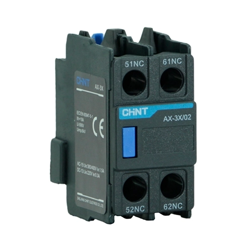 BLOCO DE CONTATO AUXILIAR FRONTAL PARA CONTATOR CHINT 938257 AX-3X/02 2NF