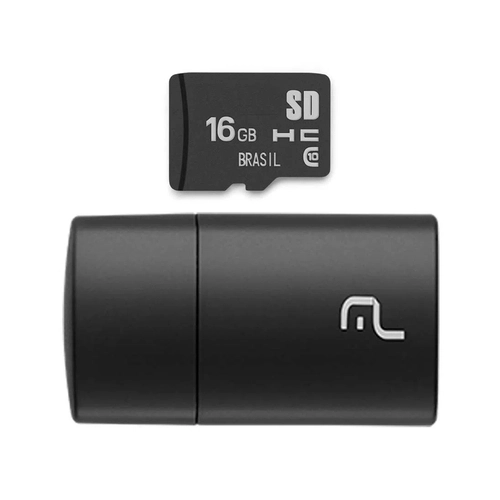 LEITOR USB COM CARTÃO DE MEMÓRIA MULTILASER MC162 CLASSE 10 16GB