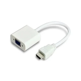 CABO CONVERSOR HDMI PARA VGA + ÁUDIO BRANCO