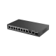 SWITCH POE+ RUIJIE/REYEE RG-ES210GS-P GERENCIÁVEL (L2) 8 PORTAS POE + 1 PORTA RJ45 + 1 PORTA COMBO COM FONTE