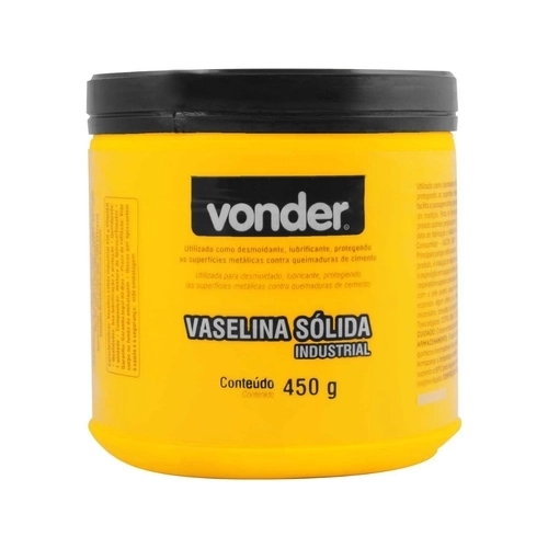 VASELINA SÓLIDA INDUSTRIAL VONDER POTE 450G