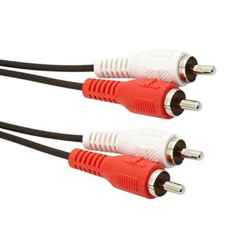 CABO RCA 2X2 COM CONECTOR NÍQUEL 1,8 METROS