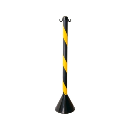 PEDESTAL PLASTCOR ZEBRADO PRETO E AMARELO DESMONTADO