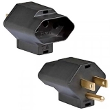 ADAPTADOR REVERSO 2P+T PINO CHATO/TOMADA NBR 15A 250V PRETO