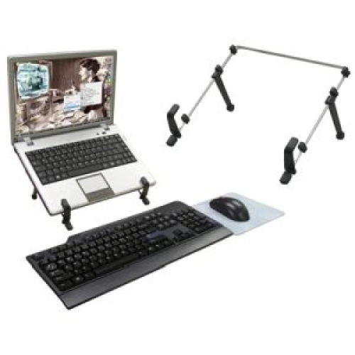 SUPORTE PARA NOTEBOOK NT-MULTI COM REGULAGEM DE ALTURA PRETO MULTIVISÃO