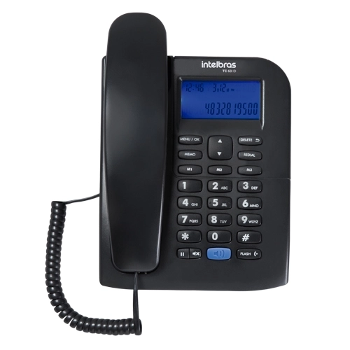 TELEFONE INTELBRAS TC 60 ID PRETO