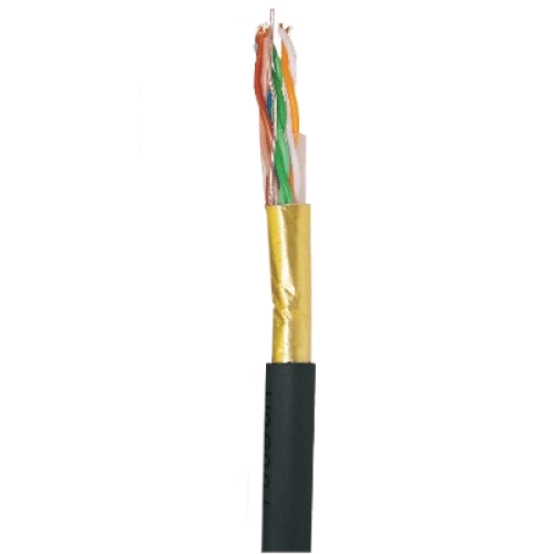 CABO FTP LAN PRYSMIAN CAT5E 4X24AWG CM INTERNO/EXTERNO PRETO BOBINA 915 METROS