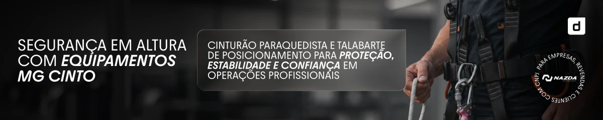 Banner fixado LINHA - SEGURANÇA DO TRABALHO - categoria Prot Individual
